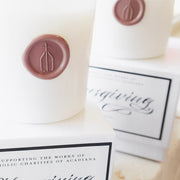 Almsgiving Candle: Shelter the Homeless (Rose and Oud)