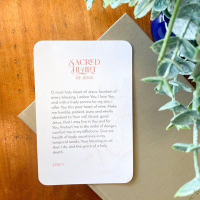 Sacred Heart Prayer Card