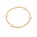 Island Girl Cross Off-White Bracelet 5.5"
