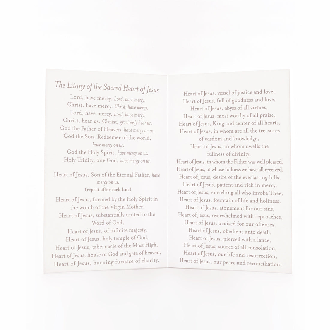 Litany of the Sacred Heart of Jesus | Blue