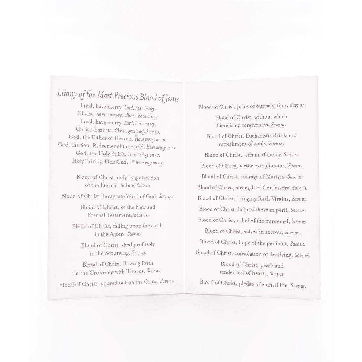 Litany of the Most Precious Blood