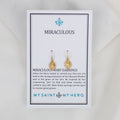Miraculous Medal Earrings Gold