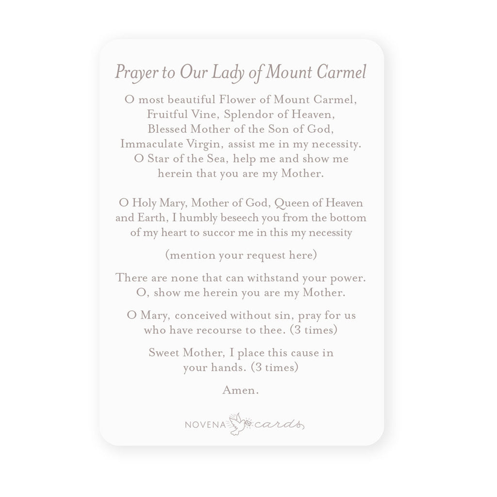 Our Lady of Mount Carmel Prayer Card