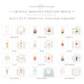 Catholic Monthly Devotion Prints
