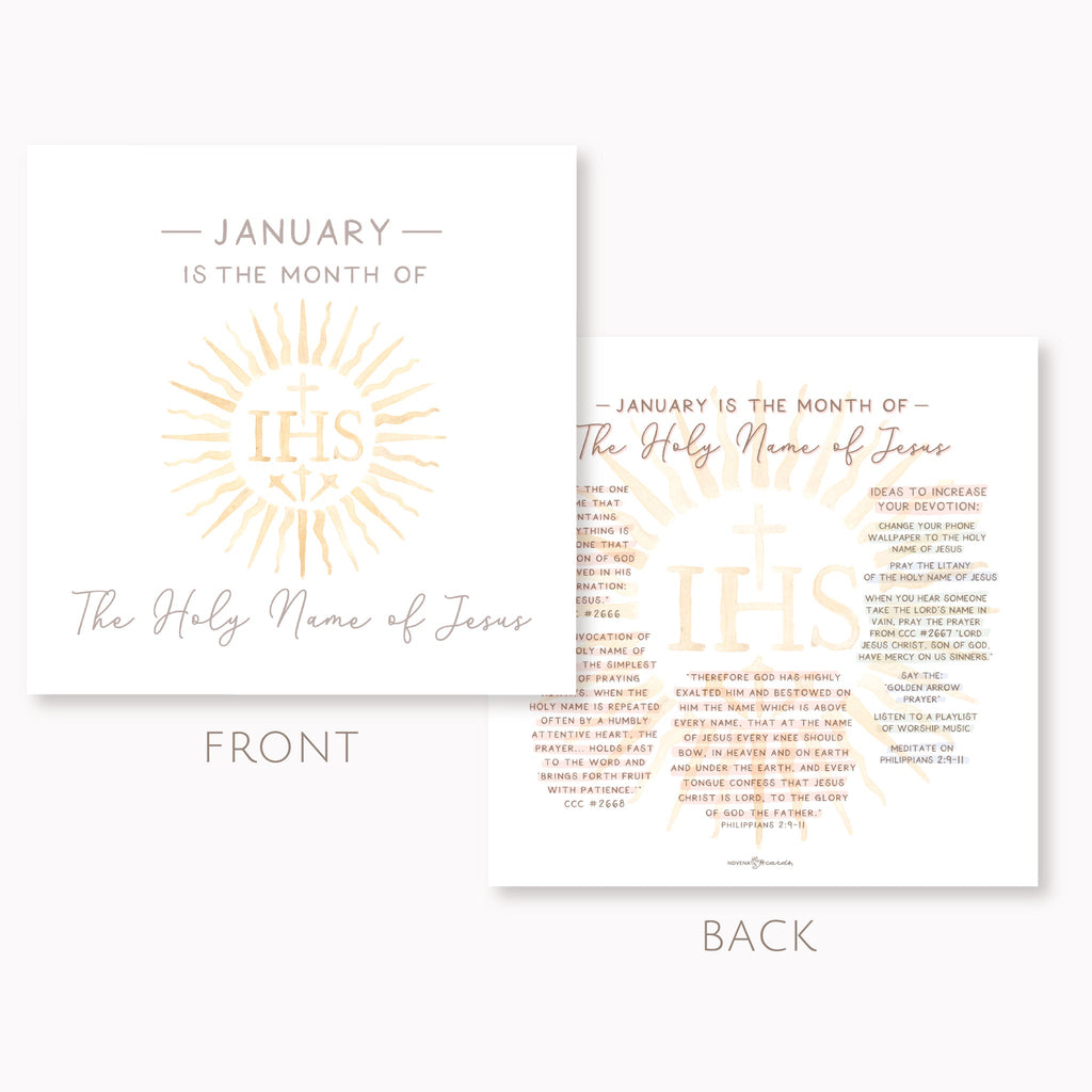 Catholic Monthly Devotion Prints
