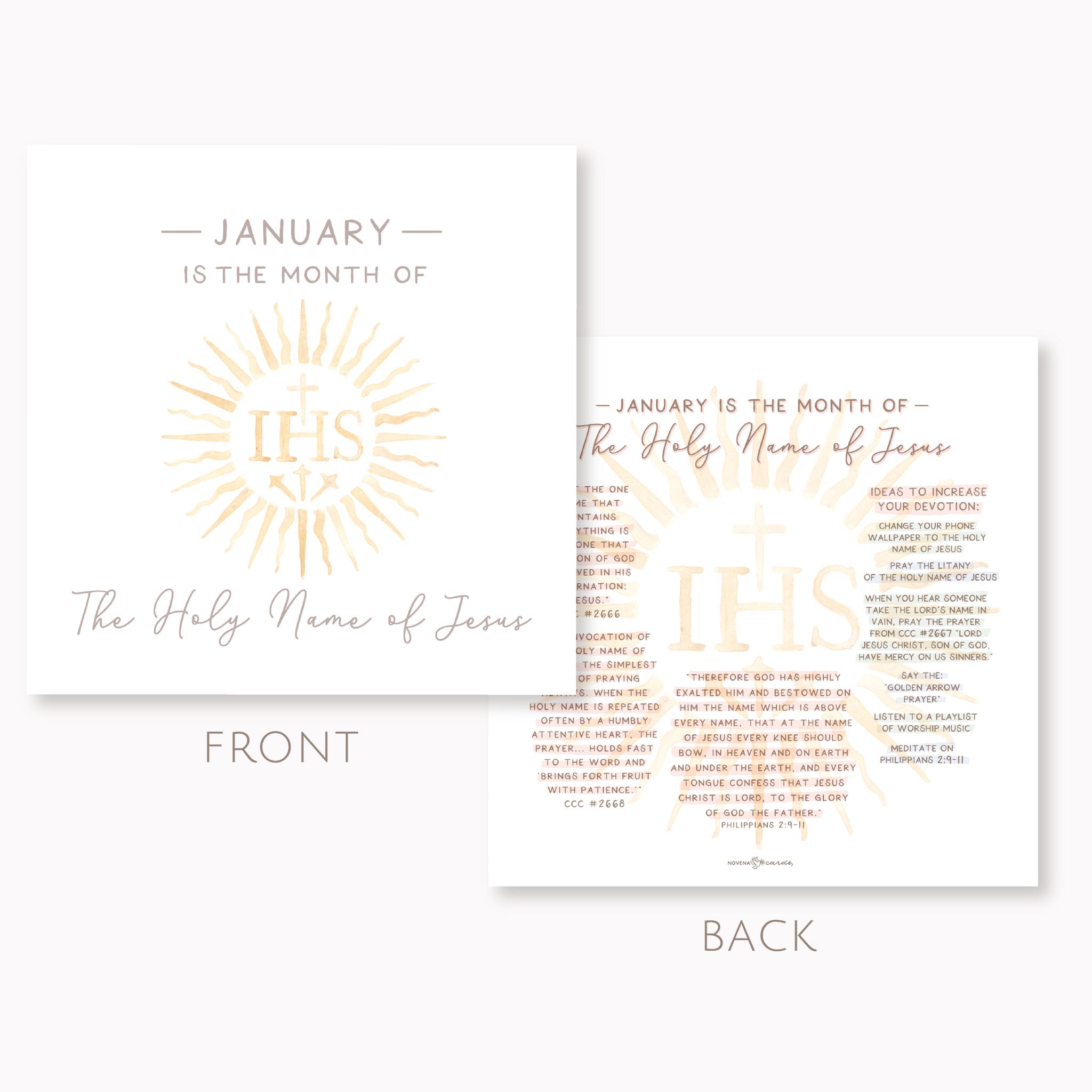Catholic Monthly Devotion Prints