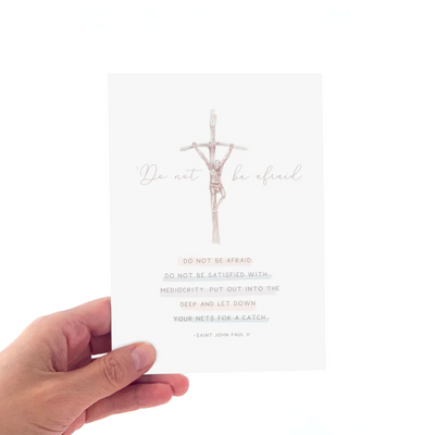 Be Not Afraid | St John Paul II | Art Print | Papal Cross