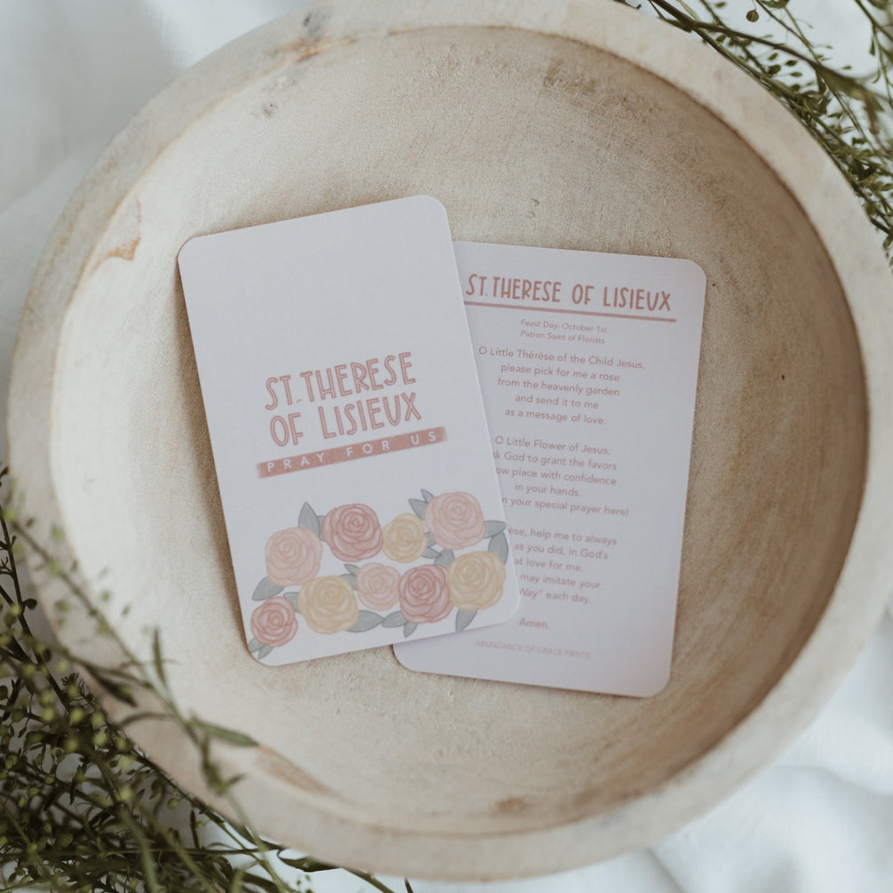 St. Therese of Lisieux Prayer Card