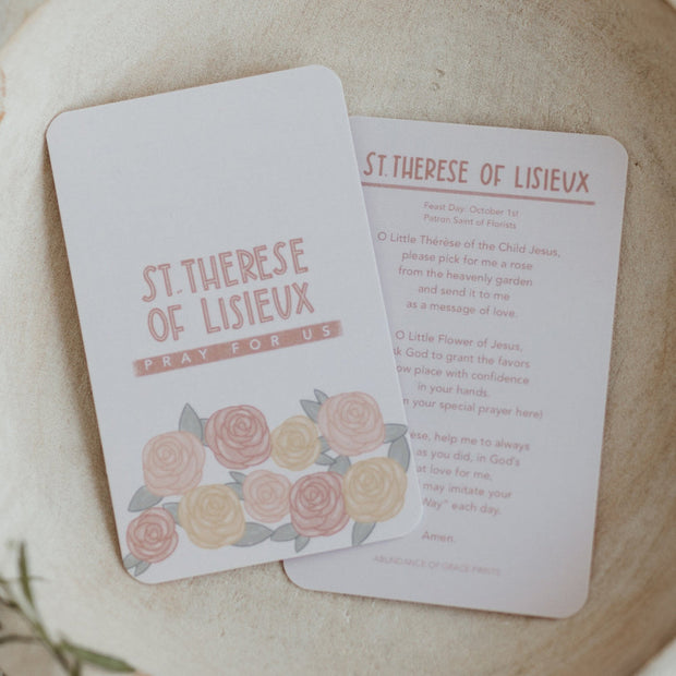 St. Therese of Lisieux Prayer Card