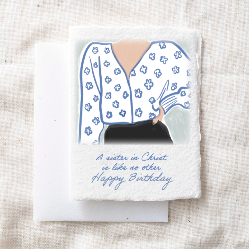 Happy Birthday Sister in Christ | Christian Greeting Card