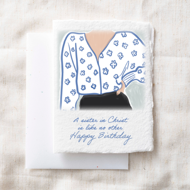 Happy Birthday Sister in Christ | Christian Greeting Card