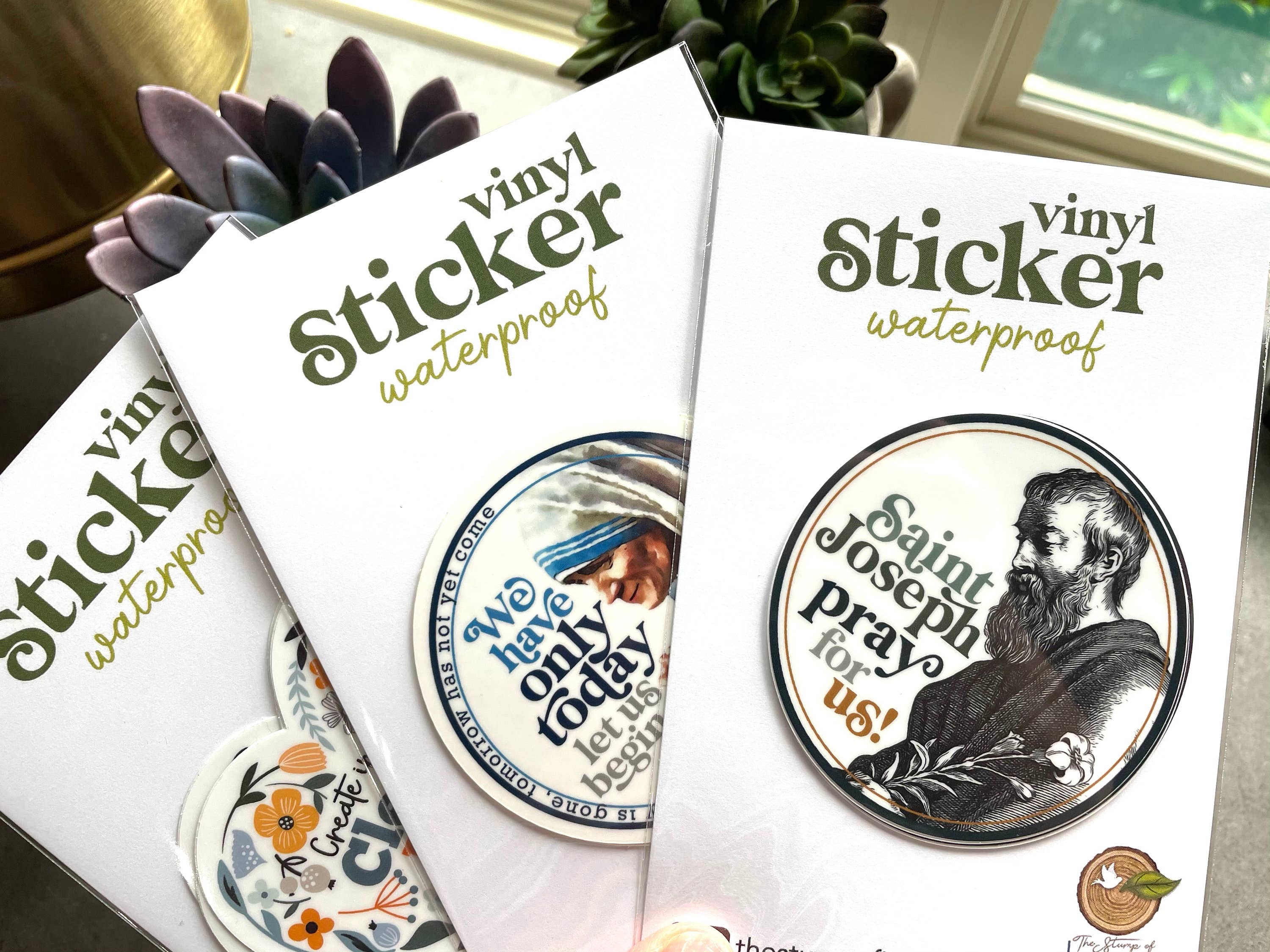St. Therese of Lisieux Waterproof Catholic Sticker