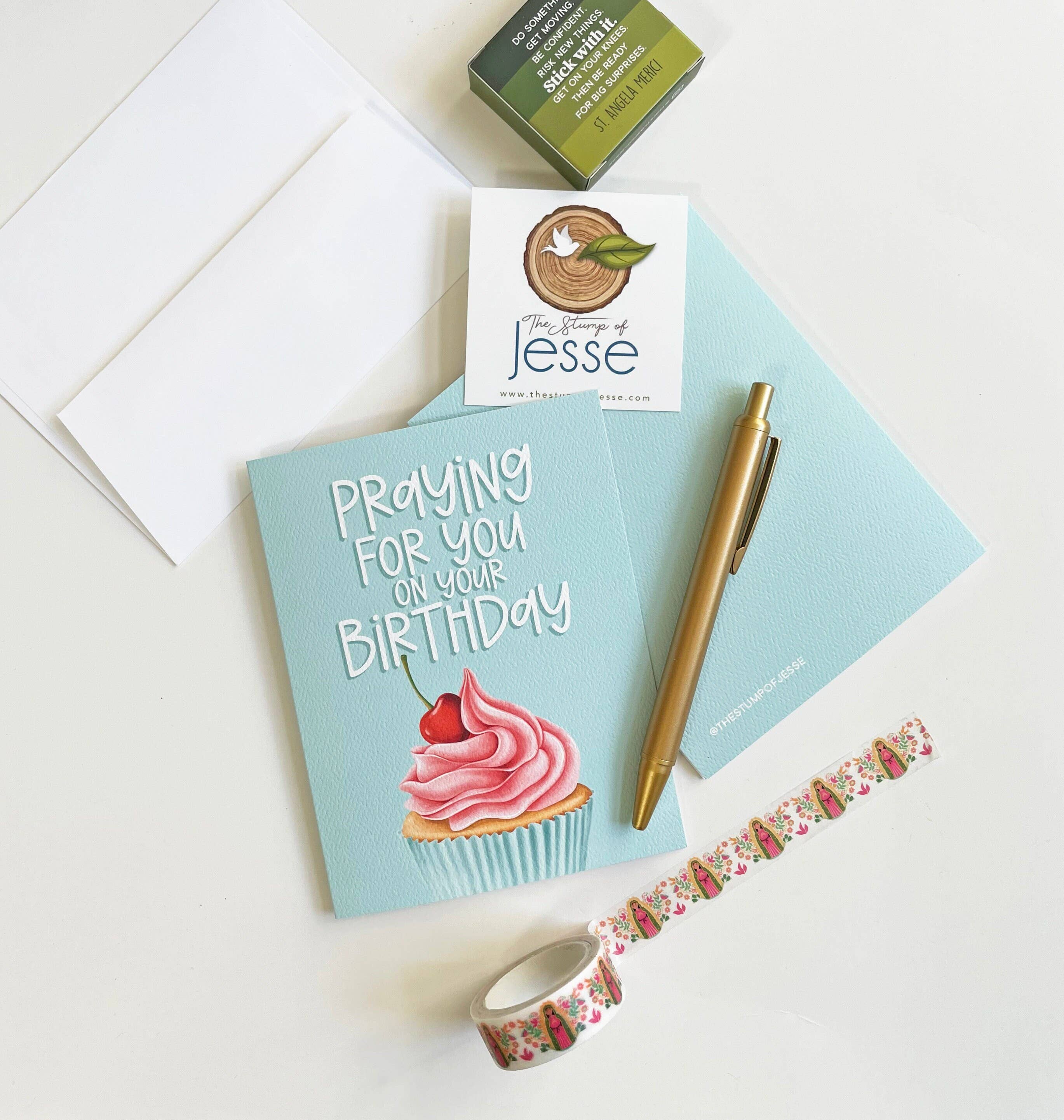 Praying for You on your Birthday Greeting Catholic Card