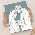Mary and Joseph Praying Greeting Card
