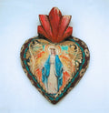 MXH4GR - Mexican Handcrafted Wooden Heart Decor