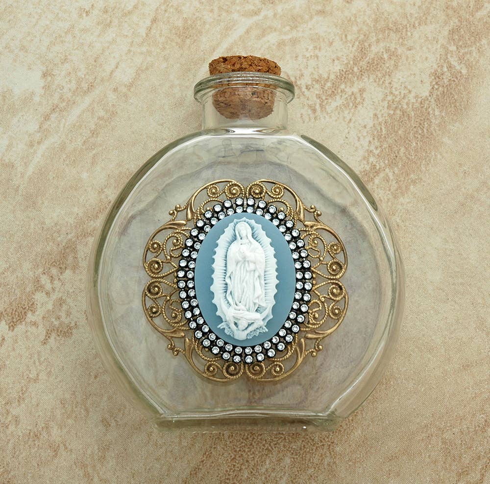 VHWB20GD - Vintage Guad Cameo Holy Water Bottle