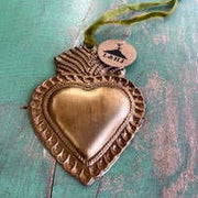 Sacred Heart Tin Ornaments