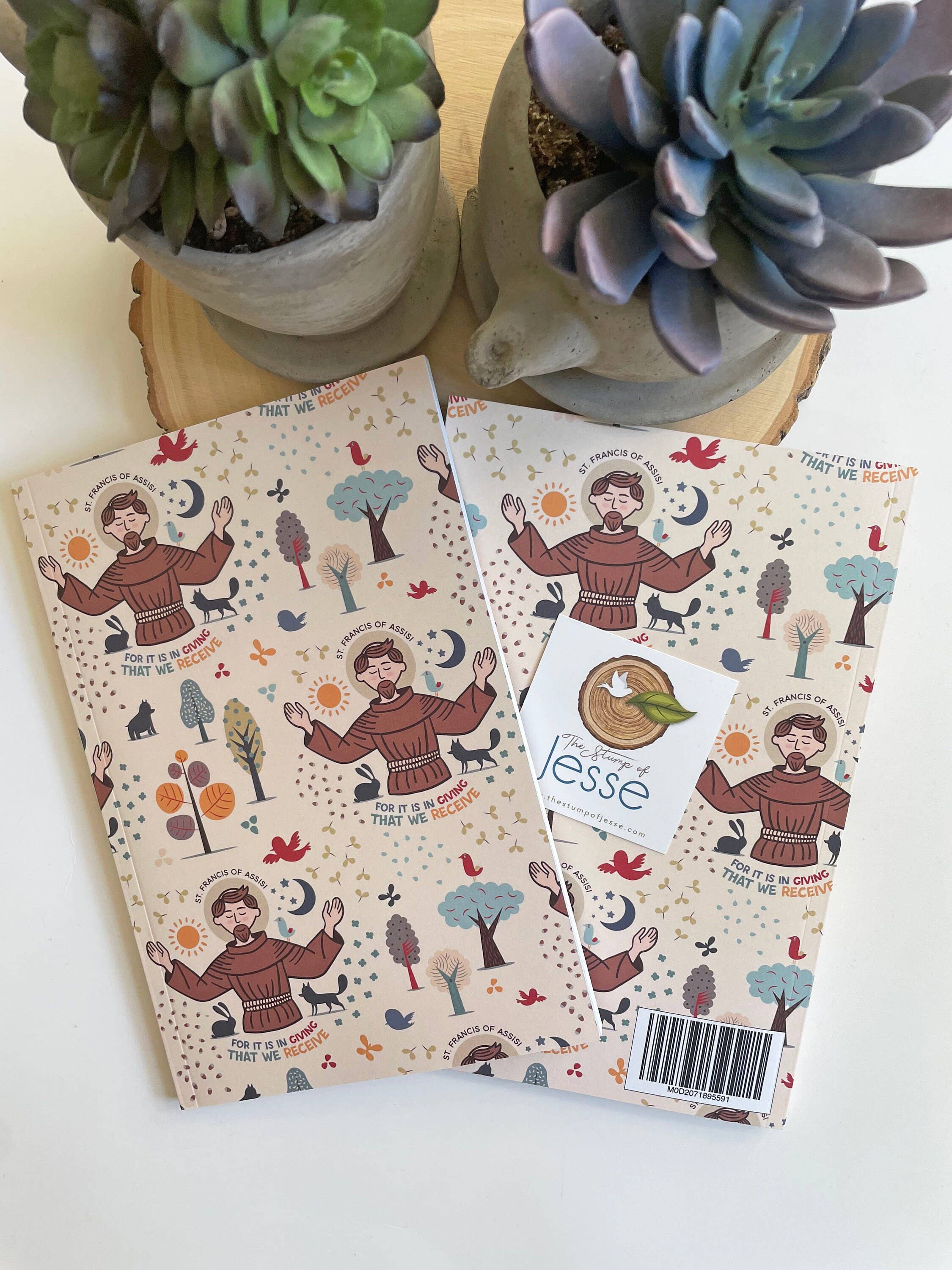 St. Francis of Assisi Ruled Notebook I Catholic Gift
