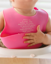 Catholic Meal Blessing Bib | BPA Free Bib | Gift For Baby