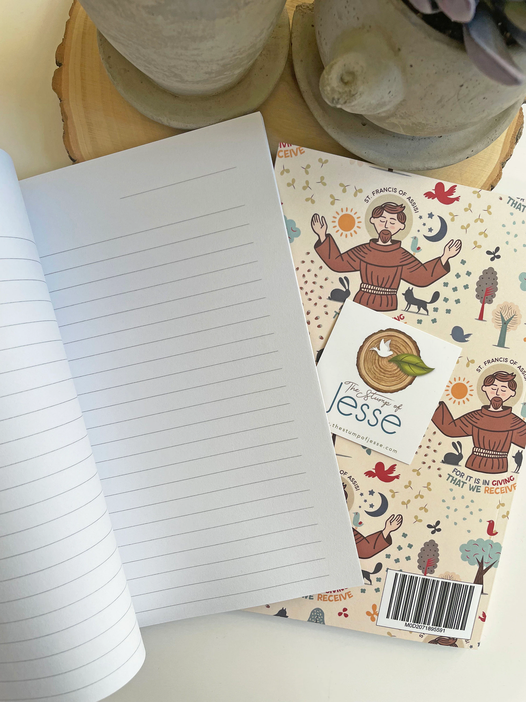 St. Francis of Assisi Ruled Notebook I Catholic Gift