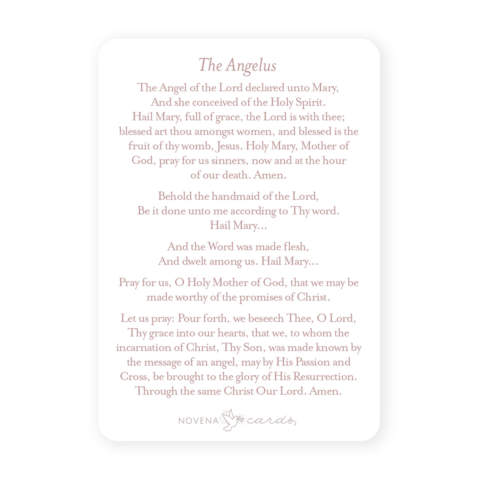 The Angelus Prayer Card