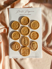 Catholic Wax Seals, Variety Pack of 10 in Resurrection Gold