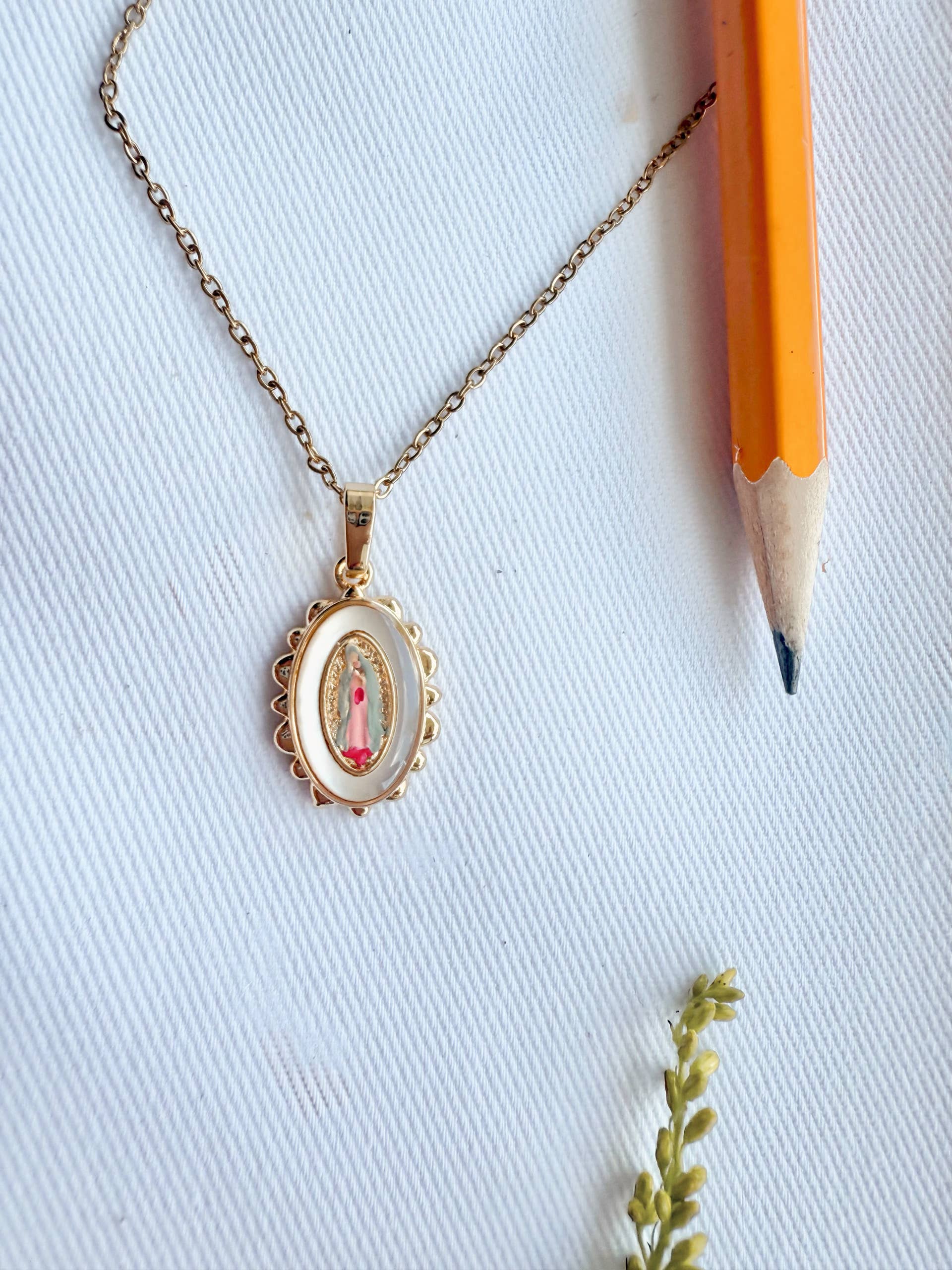 Dainty Our Lady of Guadalupe Necklace 