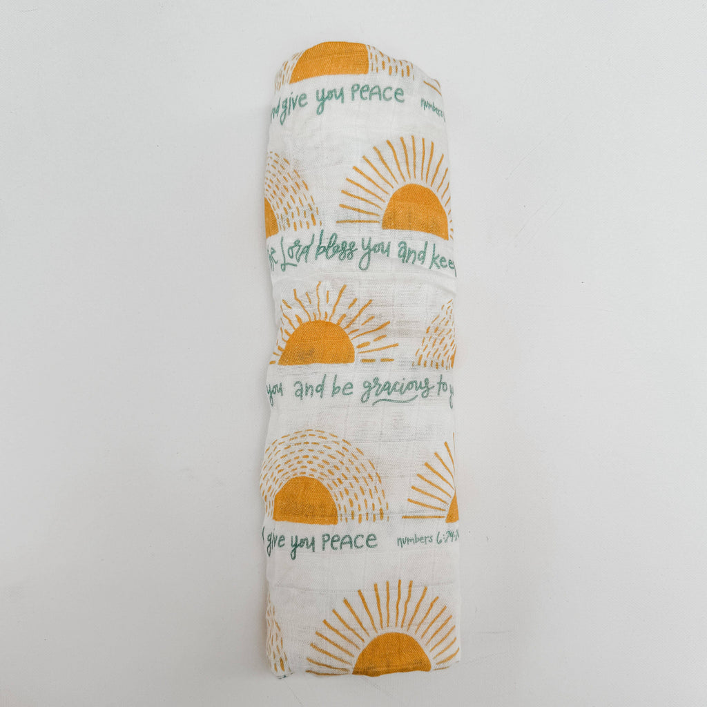 Blessing Prayer Muslin Blanket Swaddle