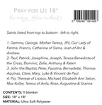 18" Pray for Us Ultra Soft Lovey Blanket