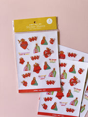 Holy Family Hearts Sticker Sheet Pack