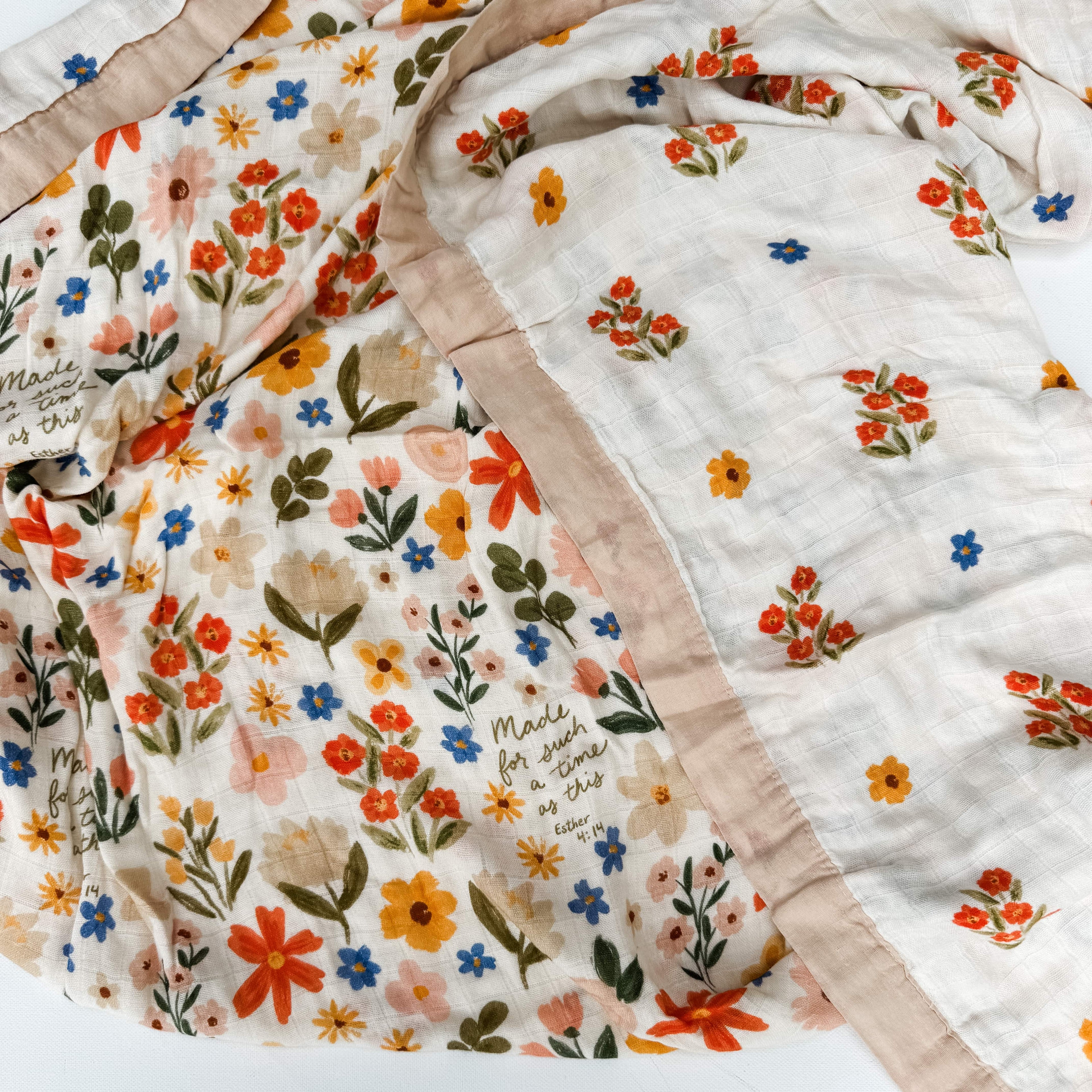 Esther 4:14 Luxury Double Sided Muslin Catholic Blanket