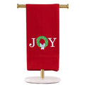 Grand Joy Wreath Hemstitch Hand Towel   Red/White/Multi   20x28