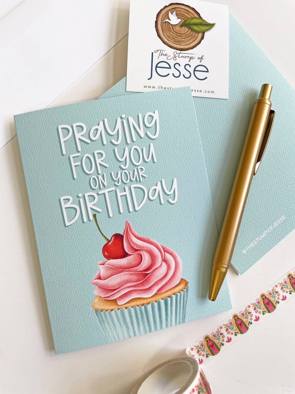 Praying for You on your Birthday Greeting Catholic Card