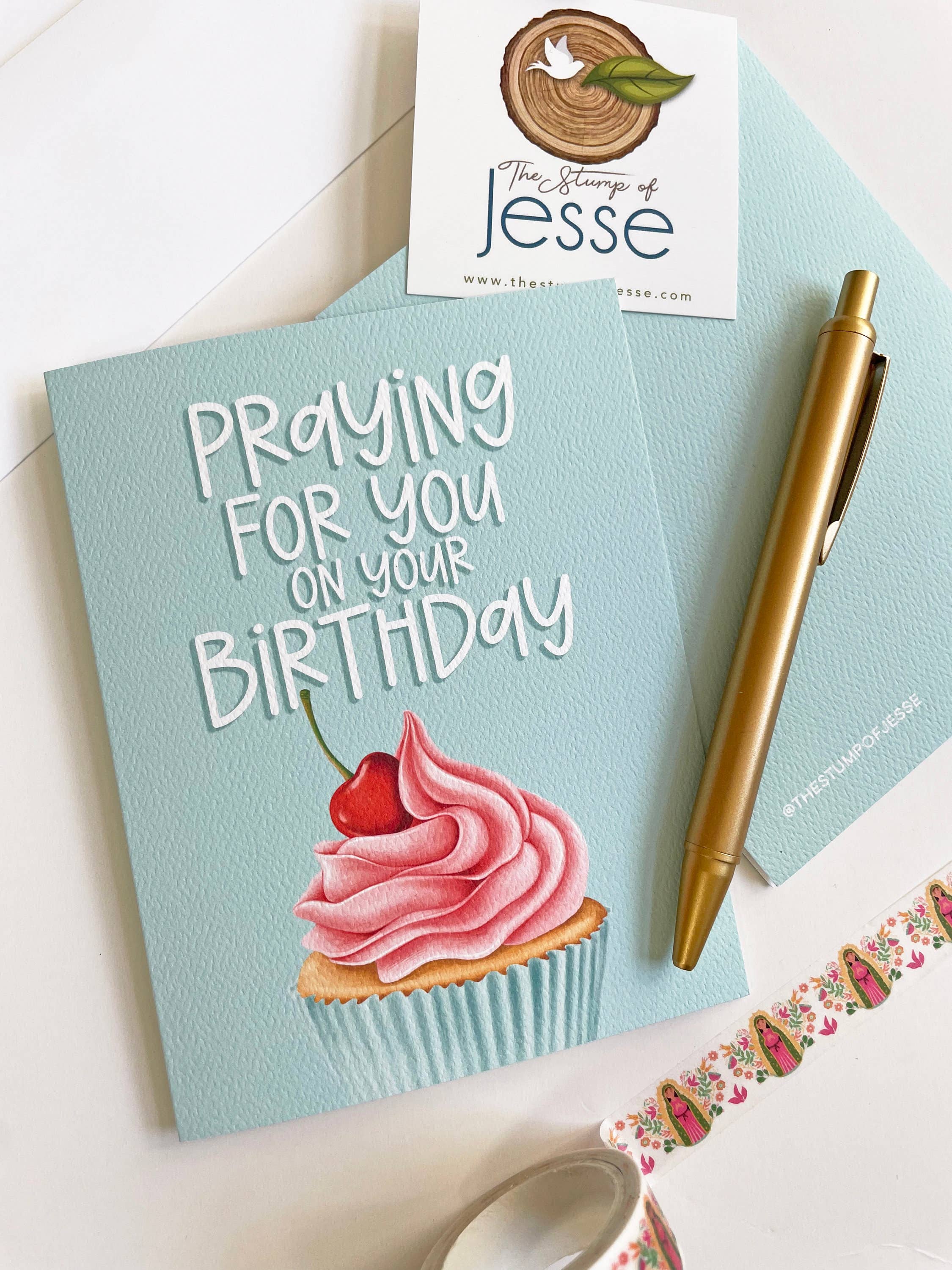 Praying for You on your Birthday Greeting Catholic Card