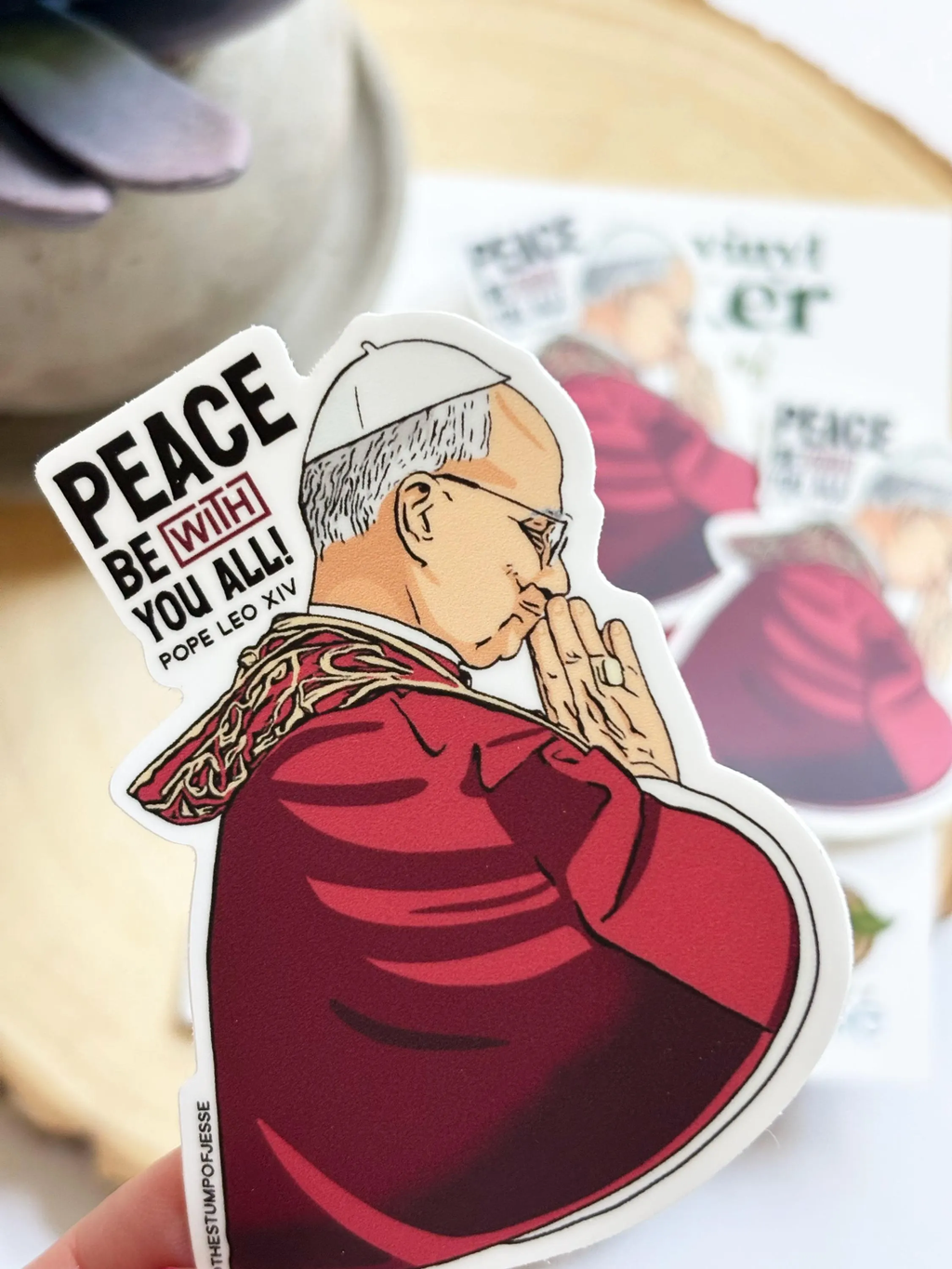 Pope Leo XIV Waterproof Sticker | Catholic Sticker