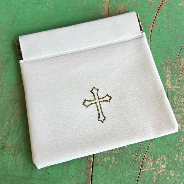 Vinyl Rosary Squeeze Top Pouch