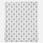 St. Benedict Medal Gray & White Minky Blanket