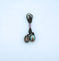 BA22365 - Brazilian Wood Oval Scapular Pendant Necklace