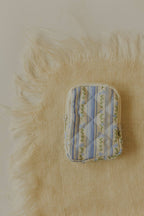 Blue Floral Rosary Pouch
