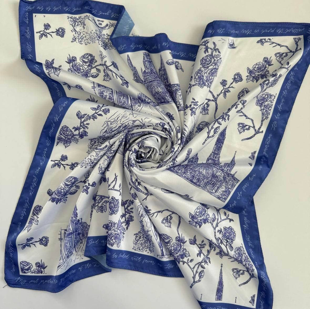 Catholic Satin Scarf - Lourdes Collection