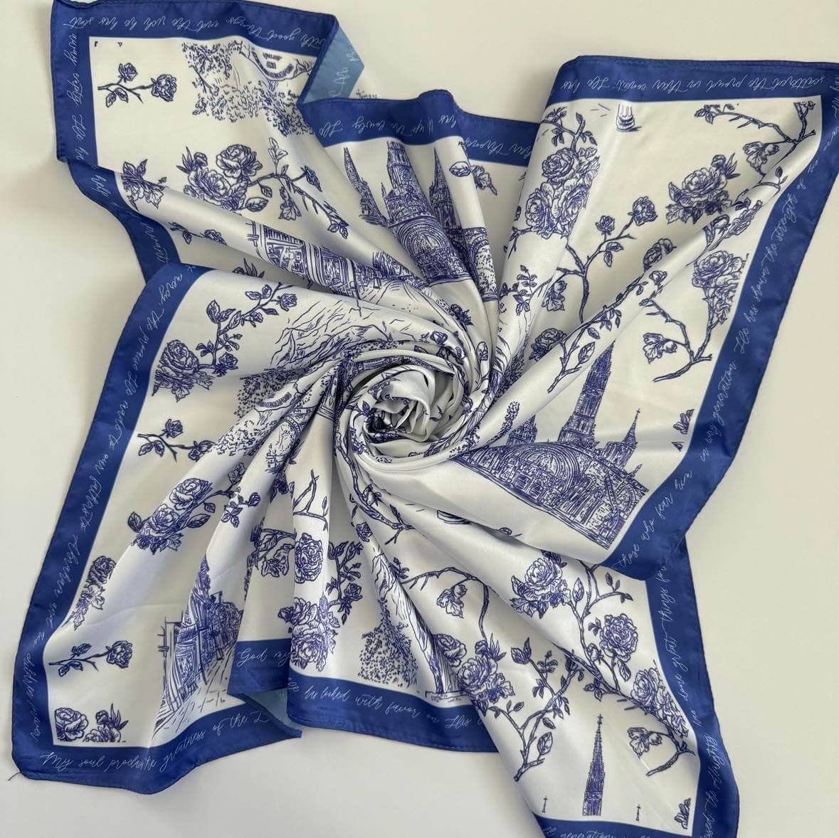 Catholic Satin Scarf - Lourdes Collection