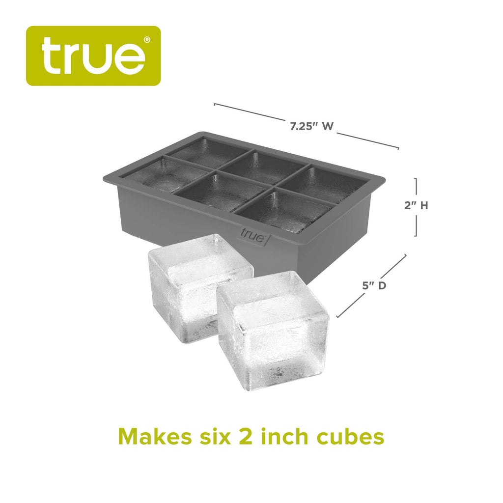 Colossal Silicone 2 inch Ice Cube Tray Gray