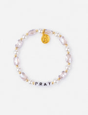 Pray Pearl Letter Bracelet