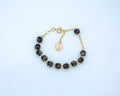 Luminous Glass Rosary Bracelet , Black