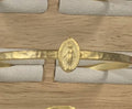 BRMARY HAMMERED THIN CUFF WITH MIRACULAS MARY MEDAL