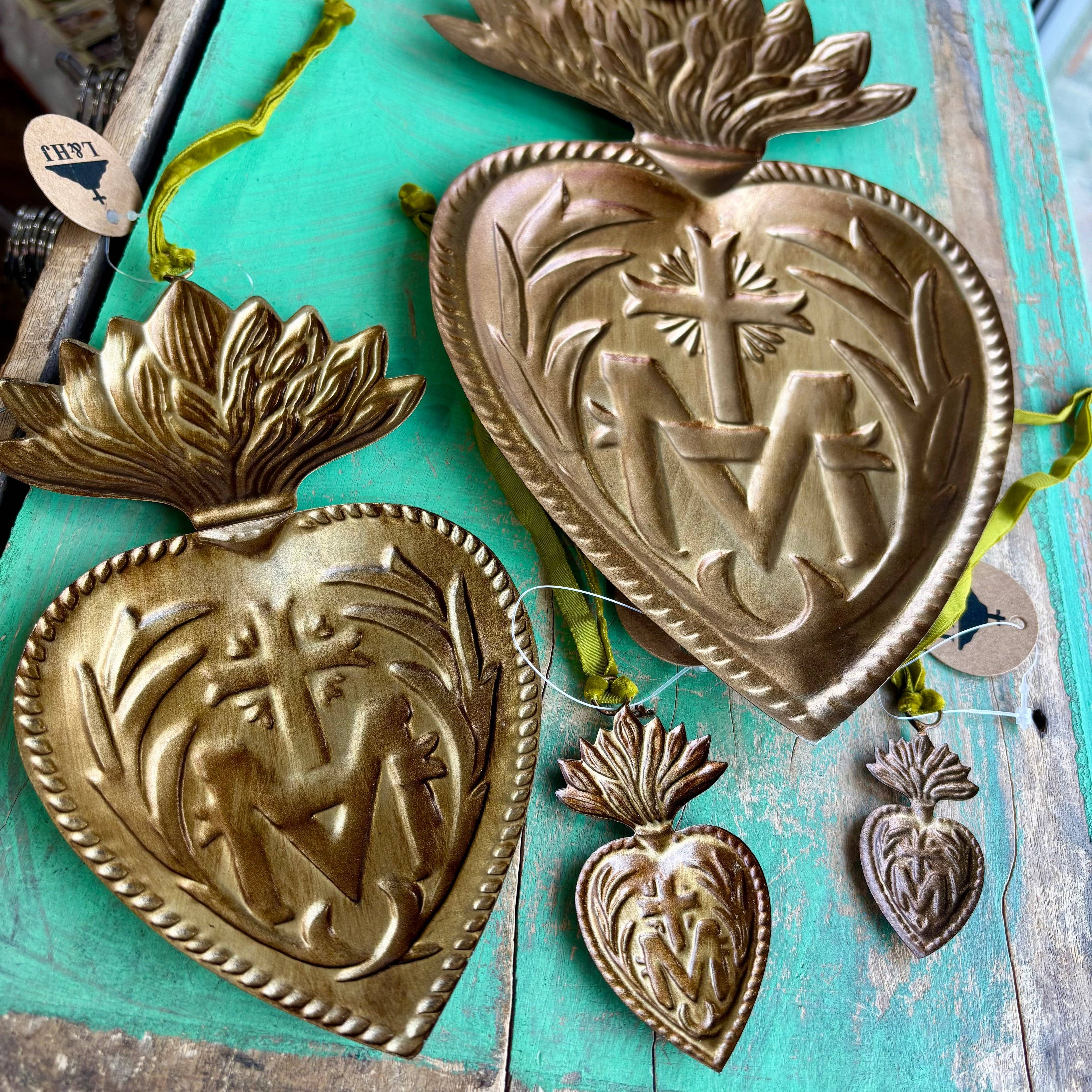 To Jesus Through Mary Sacred Heart Ornaments