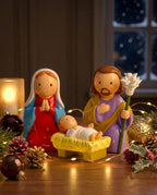 Nativity Set Miniature Saint Statue - 3-Piece set