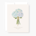Rosary Card | Bouquet | Blue Hydrangeas - Single Card