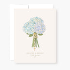 Rosary Card | Bouquet | Blue Hydrangeas - Single Card