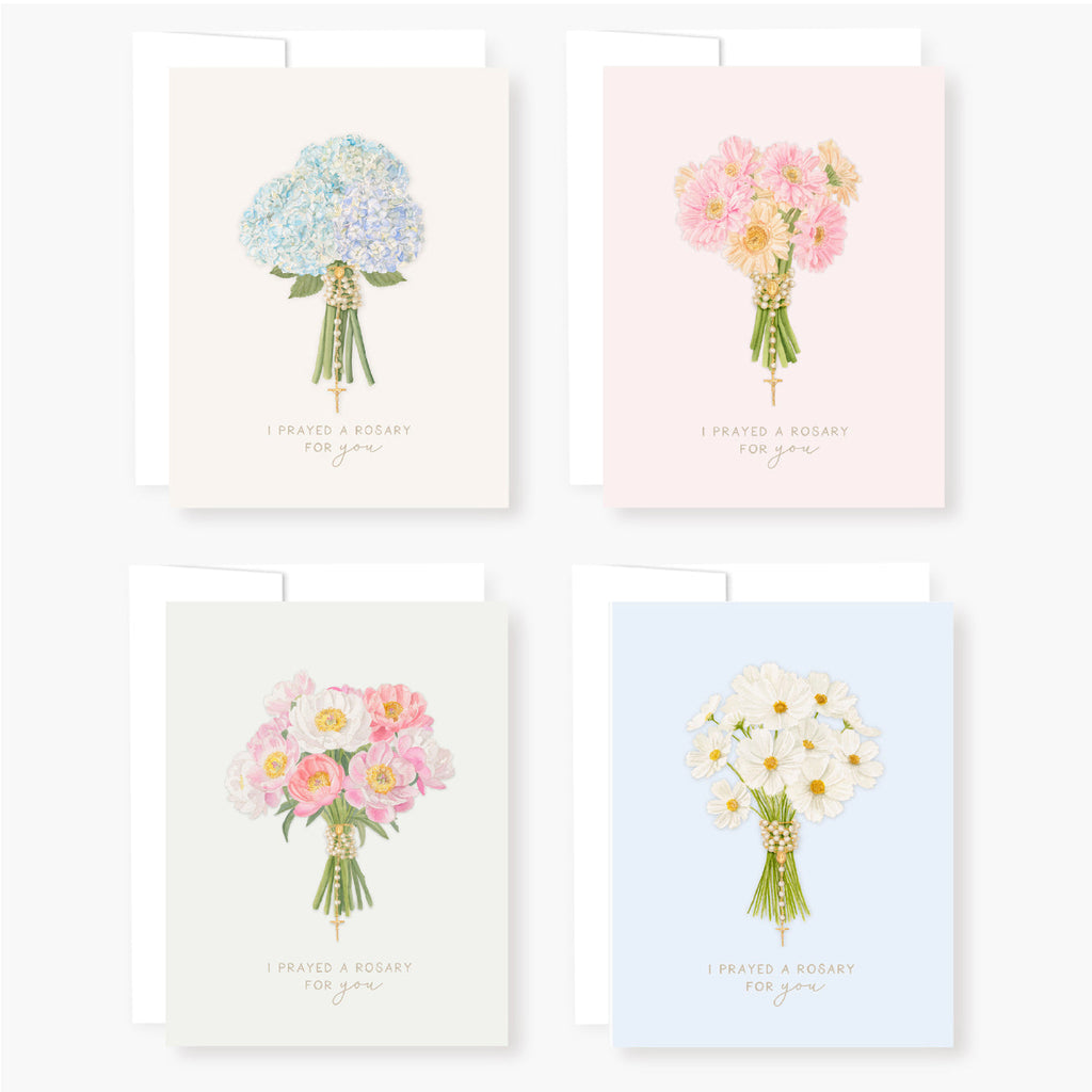 Rosary Card | Mixed Set | Floral